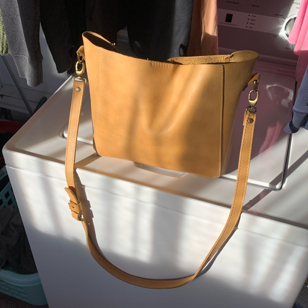 Portland Leather Butterfly Bucket crossbody bag